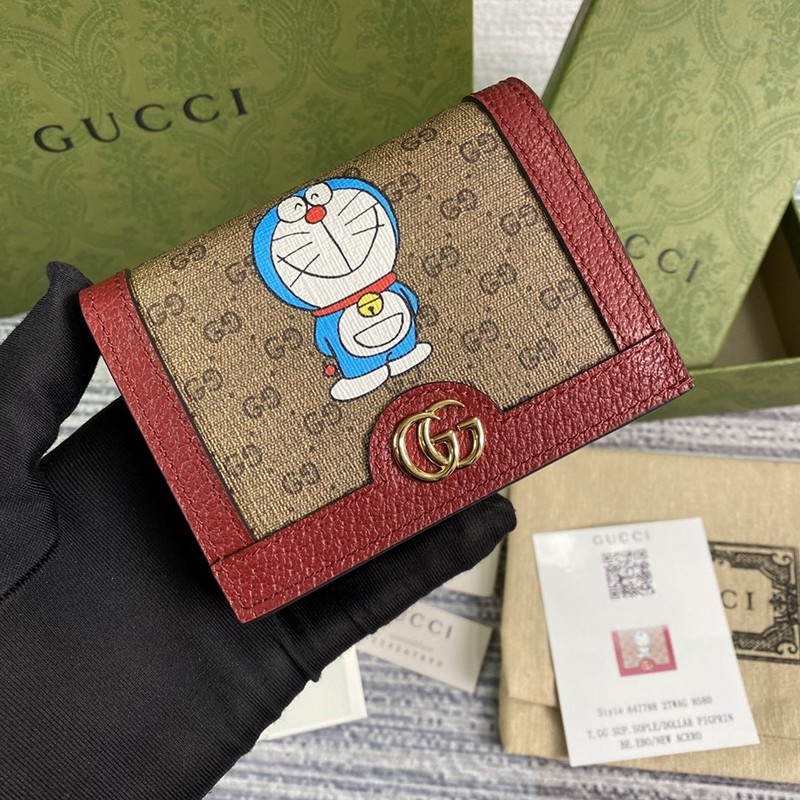 Hot Topic Gucci x Doraemon [Popular Collaboration] Bi-fold Wallet Replica gue65418