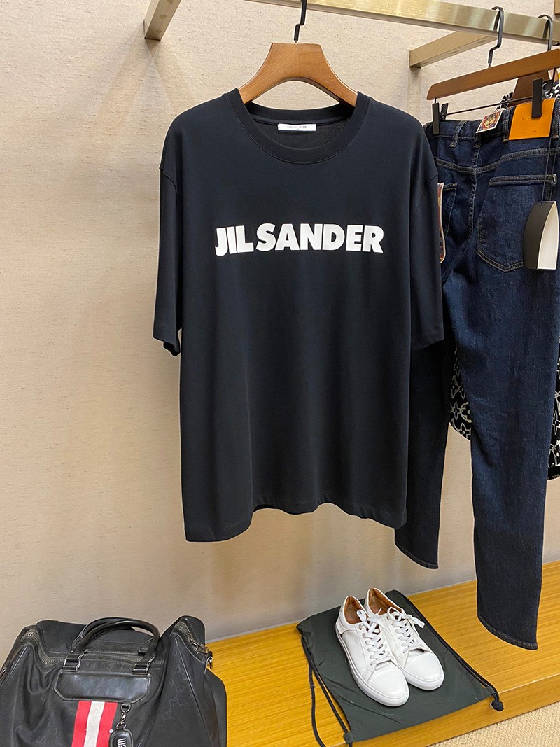Love at first sight? Fake Jil Sander T-shirt with logo print, cotton, shipping included, 2 colors, Jip45665 Love at first sight? Fake Jil Sander T-shirt with logo print, cotton, shipping included, 2 colors, Jip45665
