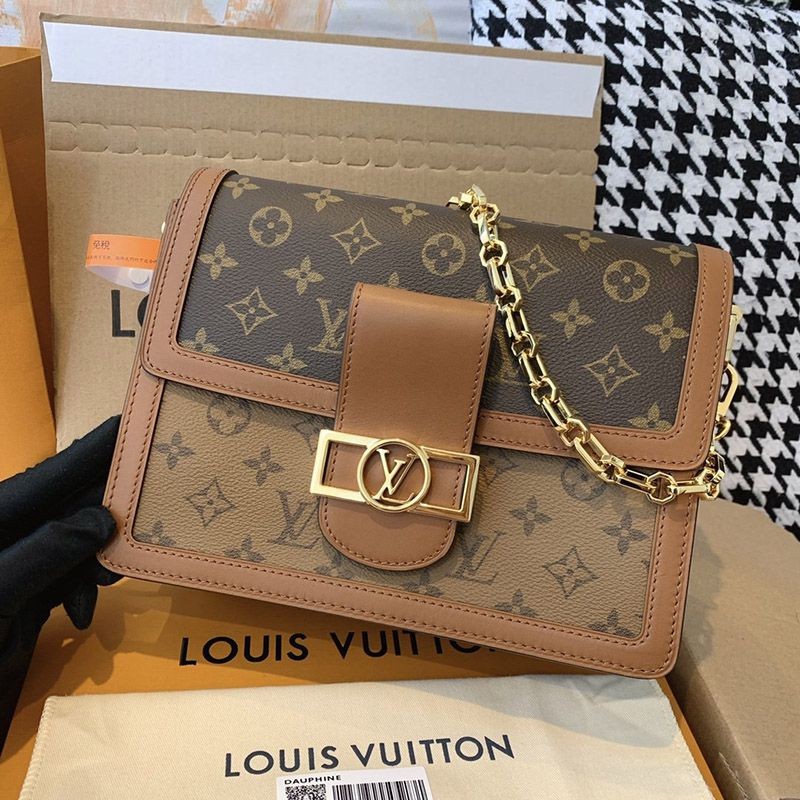 Why is Louis Vuitton so cheap? Louis Vuitton Dauphine fake MM/MINI Monogram shoulder bag M45958 Why is Louis Vuitton so cheap? Louis Vuitton Dauphine fake MM/MINI Monogram shoulder bag M45958