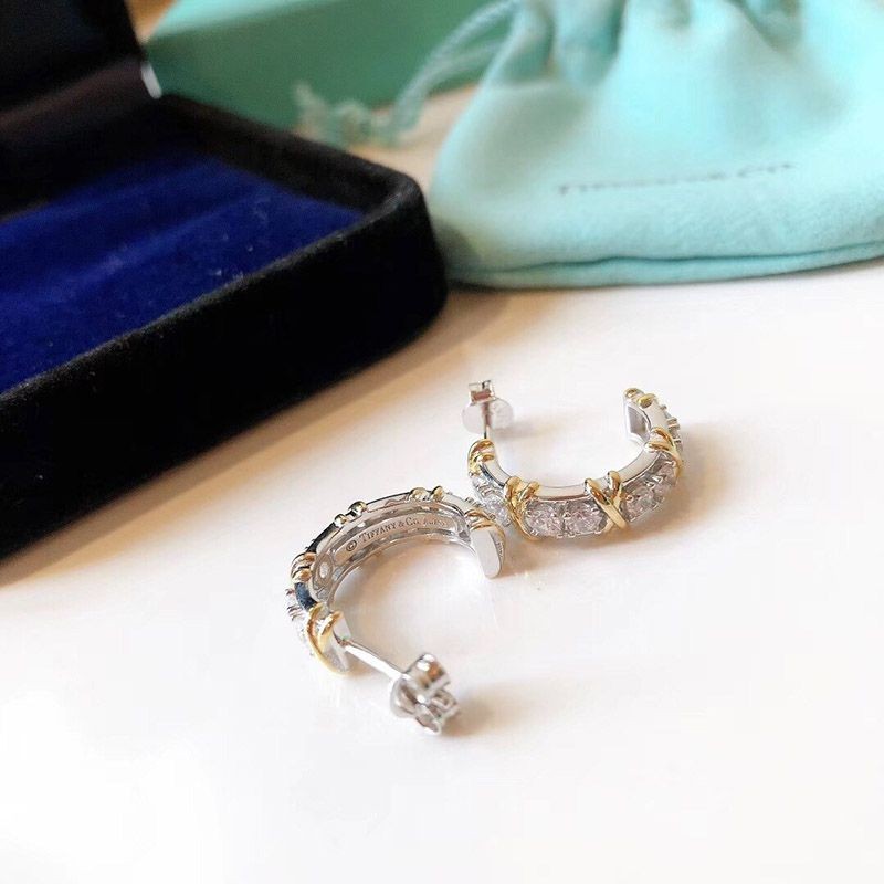 The hottest topic! Tiffany T 18k white gold.48c diamond hoop earrings fake Tic69494 The hottest topic! Tiffany T 18k white gold.48c diamond hoop earrings fake Tic69494
