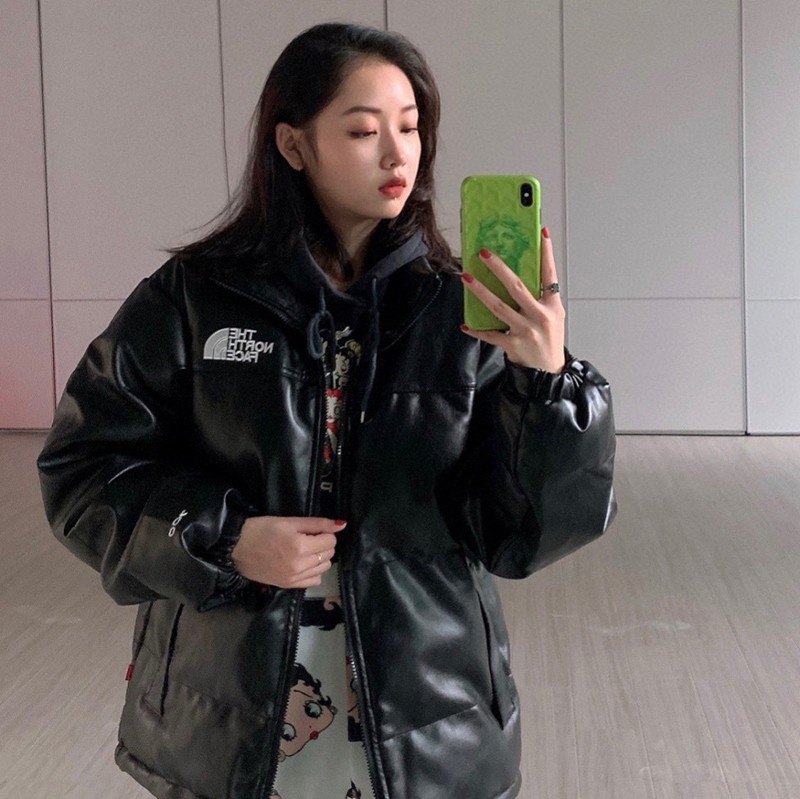 Classic Nuptse Replica Supreme North Face Down Leather Down Jacket Shk19547