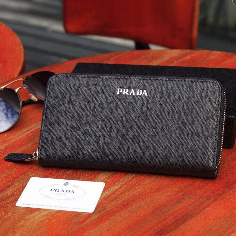 Very popular! New color ☆ Rare Prada zippered long wallet Long wallet copy pud75443