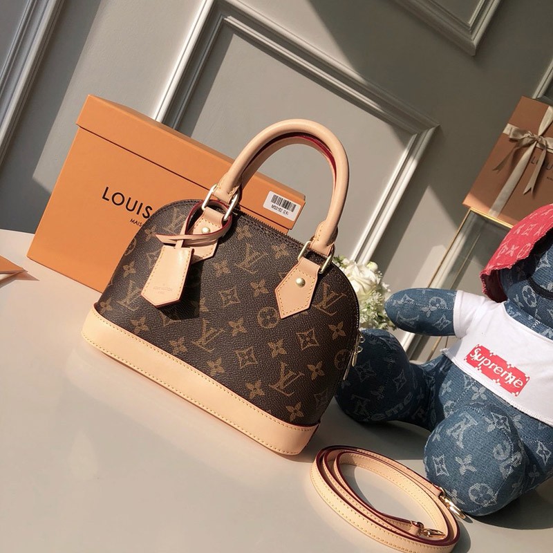 No customs duties Louis Vuitton Alma BB replica Damier Ebene M53152