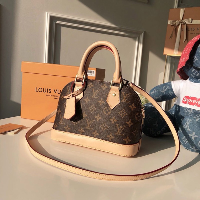 No customs duties Louis Vuitton Alma BB replica Damier Ebene M53152
