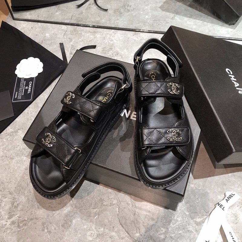 21CR New Release★Chanel Footbed Sandals Matelasse Replica shu63530