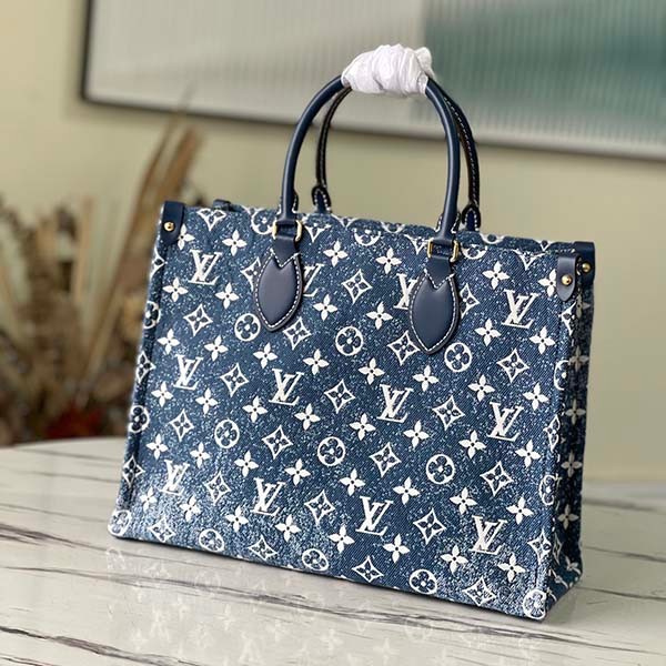 ☆Super popular☆22 Spring/Summer Louis Vuitton On the Go Replica Bag Denim Blue Bag M59608 ☆Super popular☆22 Spring/Summer Louis Vuitton On the Go Replica Bag Denim Blue Bag M59608