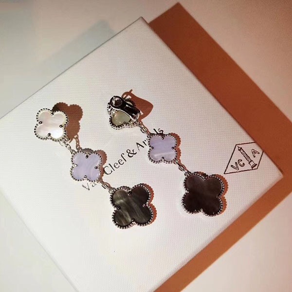 Van Cleef & Arpels Magic Replica Alhambra Earrings, 3 Motifs VCARD79000