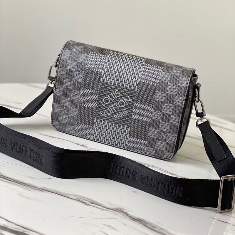 [Free Shipping] Louis Vuitton Studio Messenger Replica ★ Shoulder Bag Damier Graphite N50013