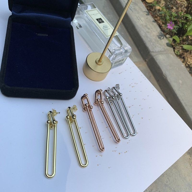 Cute Tiffany Link Earrings 18k Large Tix87136 Cute Tiffany Link Earrings 18k Large Tix87136