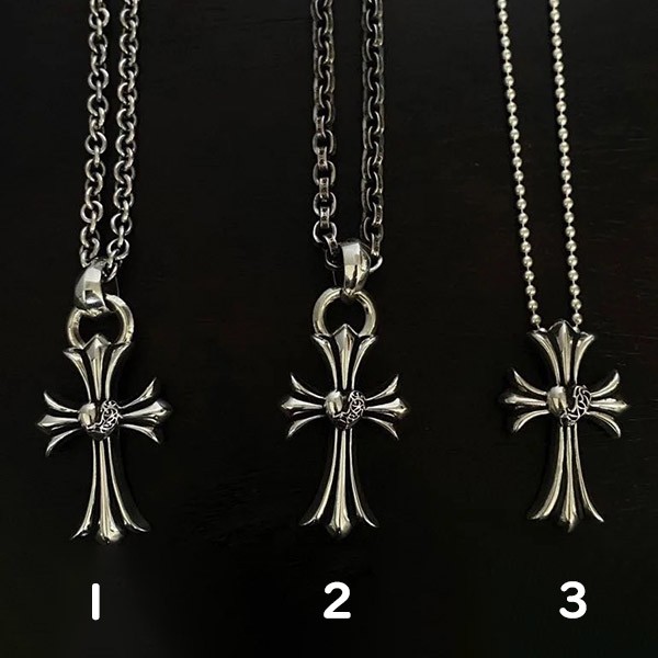 Rare Chrome Hearts Necklace Filigree Baby Fat Charm Kue06664