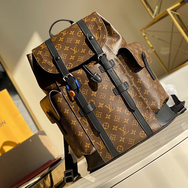 Classic Louis Vuitton Christopher Replica PM Monogram Macassar Brown M43735 Classic Louis Vuitton Christopher Replica PM Monogram Macassar Brown M43735