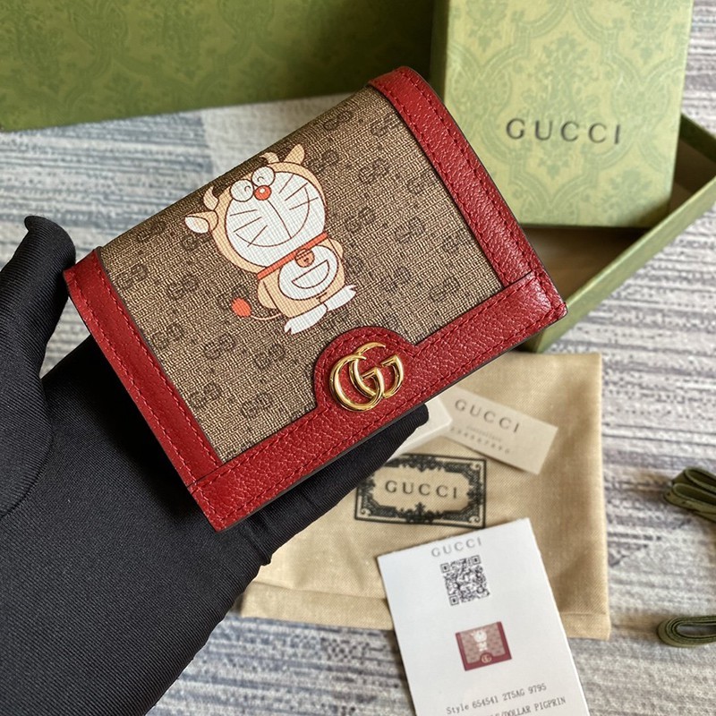 New Spring Items Gucci x Doraemon Replica [Popular Collaboration] Bi-fold Wallet Gucci Doraemon guf72131