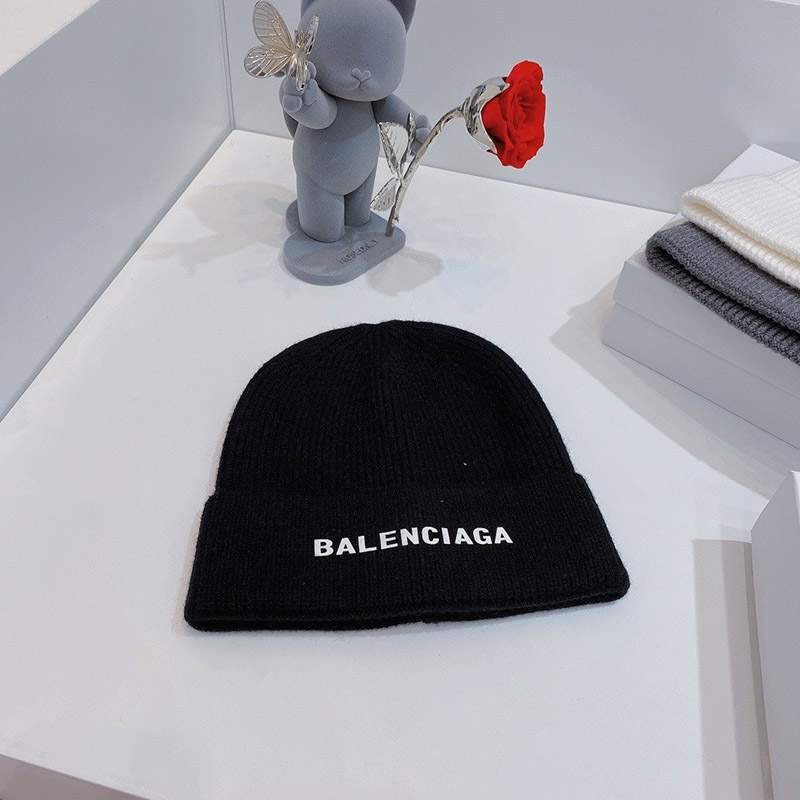 Classic and popular Balenciaga logo intarsia knit hat ? bag25726