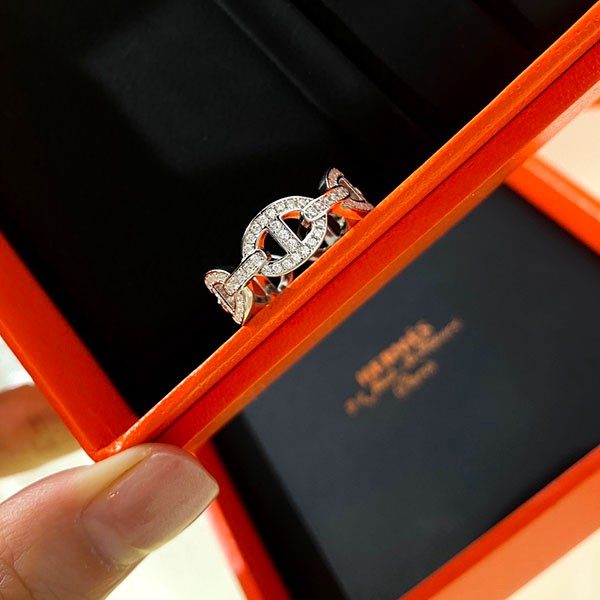 Competitive battle [Hermes] Diamond ring copy "Chaine d'Ancre Enchaine" PM H109507B