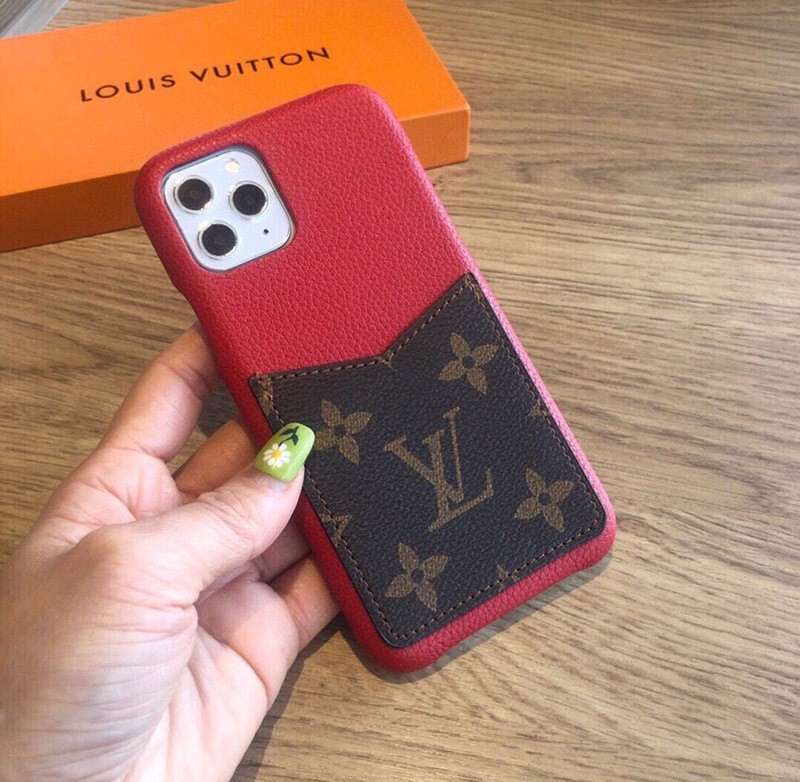 [Immediate Delivery] New Louis Vuitton iPhone Case Replica Red Scarlet LV Logo vuo36686