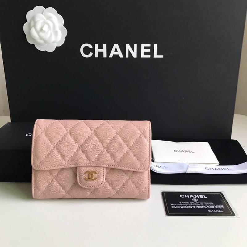 Popular Chanel Folding Wallet Caviar Skin Replica A84341 Popular Chanel Folding Wallet Caviar Skin Replica A84341