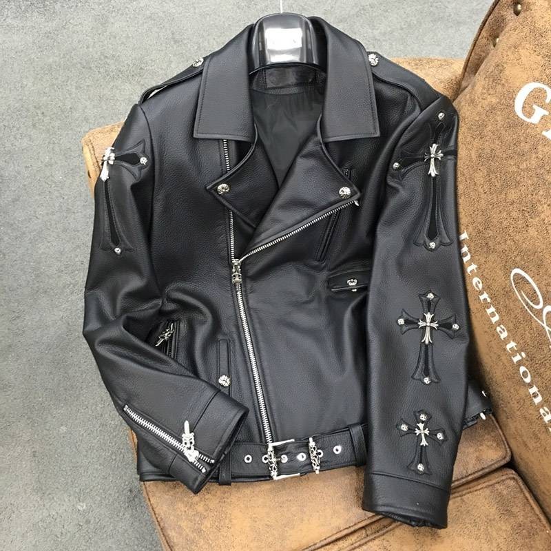 [Limited Edition] Stylish Chrome Hearts JJ DEAN Leather Jacket CH Replica Kux92371