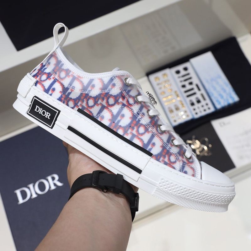 New spring Dior replica B23 low top sneakers ★ Multicolor oblique canvas dek84949