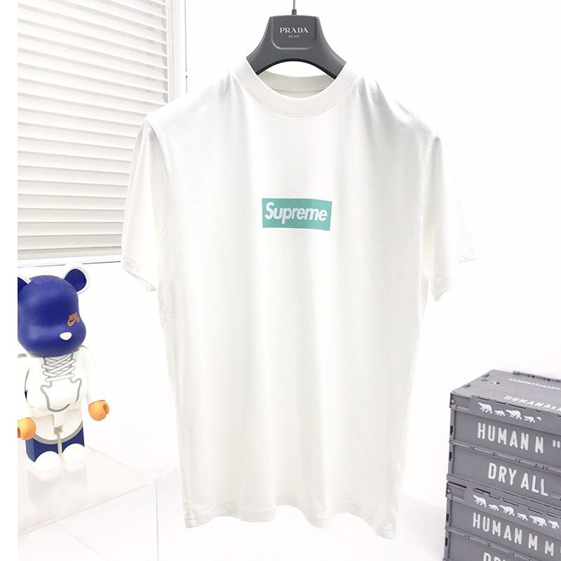 [Not available in Japan] Supreme Tiffany T-shirt replica box logo "White" SUP-FW21-269