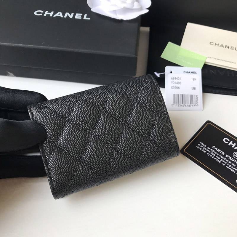 Cute Chanel wallet in caviar skin replica shq07249, sure to sell out