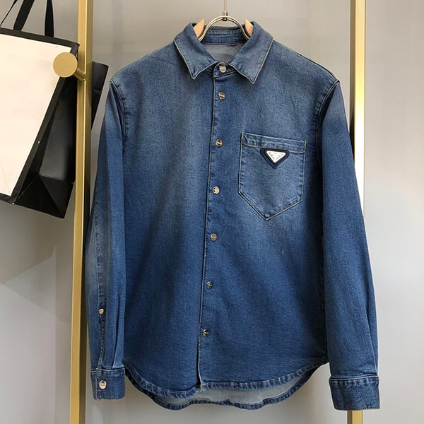 Free shipping Prada denim shirt replica oversized organic pui52505 Free shipping Prada denim shirt replica oversized organic pui52505