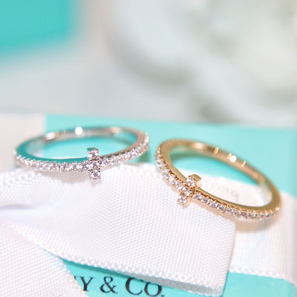 21-22AW Tiffany Replica T Mother of Pearl Ring Diamond Tid64537