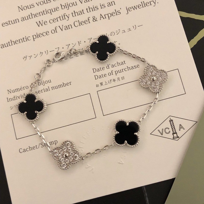 Rare color Van Cleef & Arpels replica vintage Alhambra bracelet 5 motifs VCARP2R900