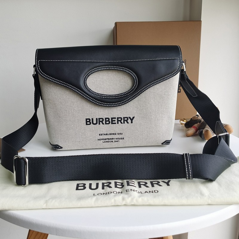 Burberry Shoulder Bag Replica Canvas & Leather Bai22561