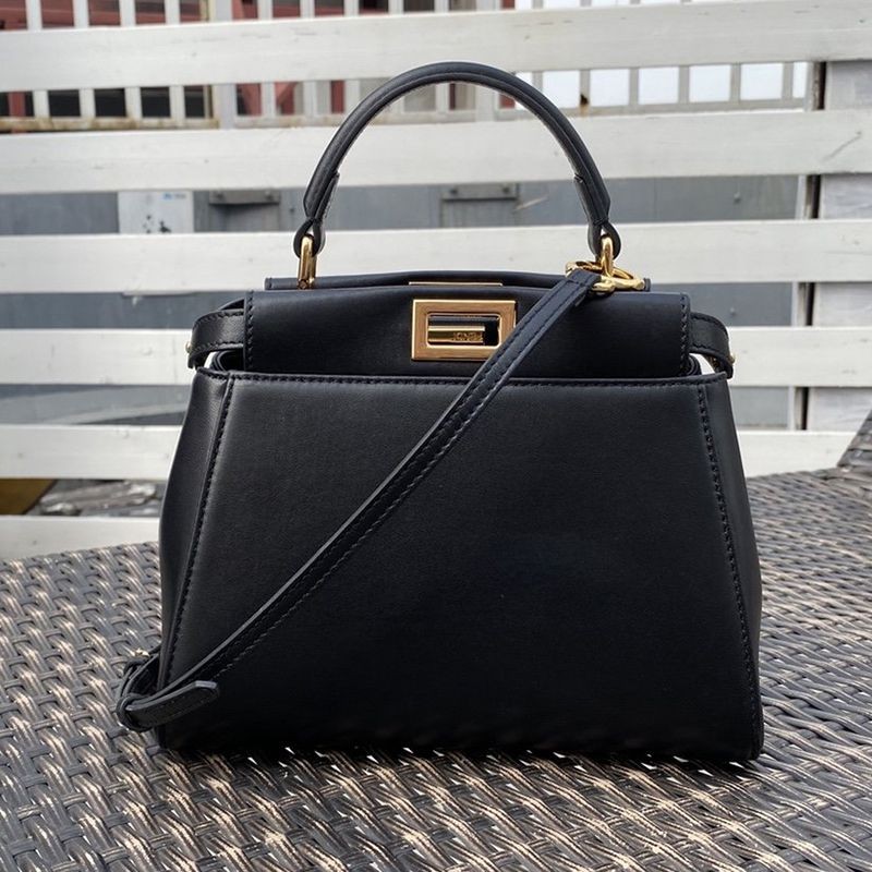 Battle for Fendi Peekaboo Mini Leather Bag fev62355