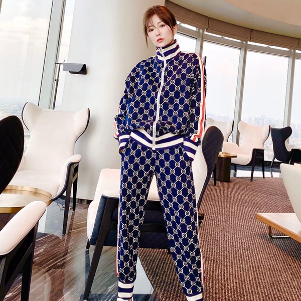 Very popular!! New color Gucci tracksuit, cheap replica [top and bottom set] GG jacquard cotton gue78238