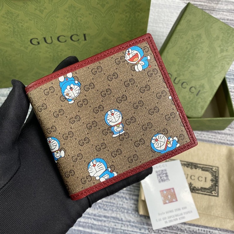 Get it before it sells out! Gucci & Doraemon collaboration bi-fold wallet replica gue43637