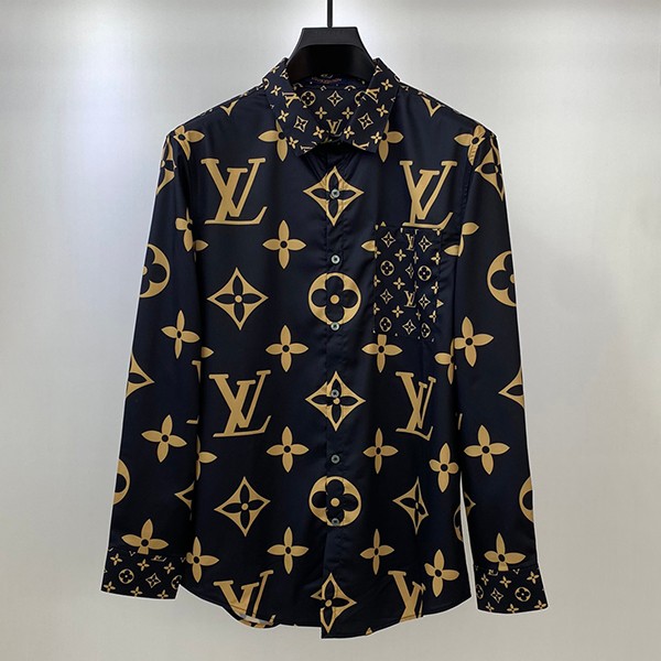 New for Autumn/Winter Louis Vuitton Shirt Copy Blouse {Black x Brown Monogram is the Best?} 1A935U