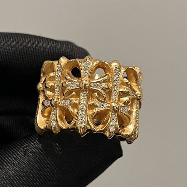 Rare Chrome Hearts Cemetery Ring 22K x Pavé Diamonds Kun96226 Rare Chrome Hearts Cemetery Ring 22K x Pavé Diamonds Kun96226