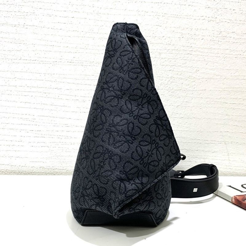 Hard to find replica Loewe Anton sling in anagram jacquard and calf leather B511A09X07