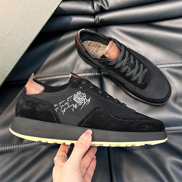 Cute Berluti Replica Light Track Suede Nylon Sneakers beb29922