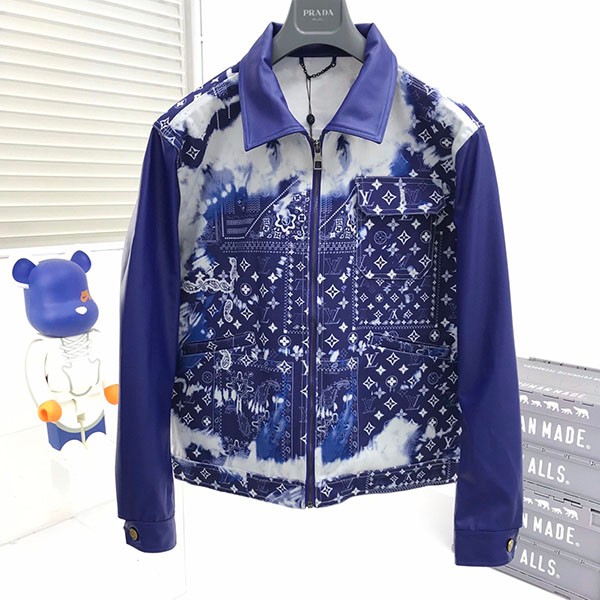 Louis Vuitton Replica Monogram Bandana Mix Leather Denim Blouson 1AA7DU Louis Vuitton Replica Monogram Bandana Mix Leather Denim Blouson 1AA7DU
