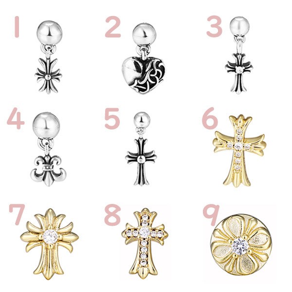 Chrome Hearts Drop Earrings Replica/ Tiny E CH Plus 9 Sizes Kun00815 Chrome Hearts Drop Earrings Replica/ Tiny E CH Plus 9 Sizes Kun00815