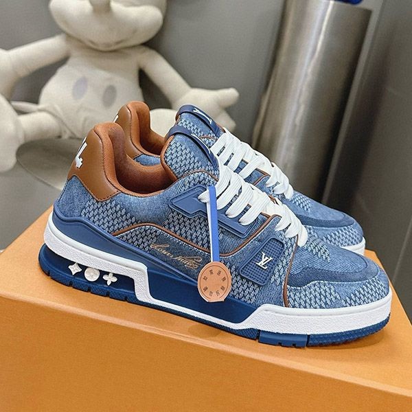 Louis Vuitton sneakers n-grade Damier denim logo Pharrell vuo86053 Louis Vuitton sneakers n-grade Damier denim logo Pharrell vuo86053