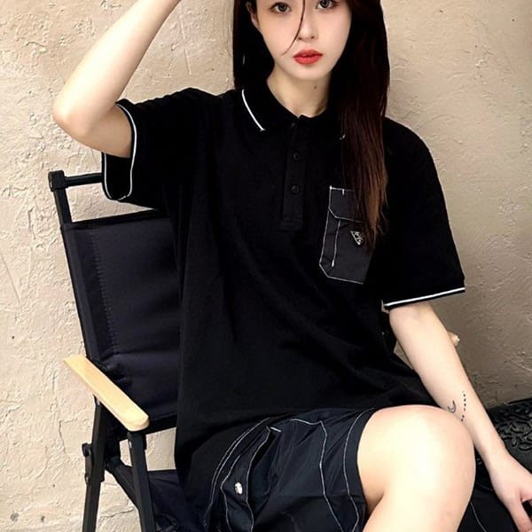 Competition: Prada Stretch Cotton Short Sleeve Polo Shirt Replica pum61559 Competition: Prada Stretch Cotton Short Sleeve Polo Shirt Replica pum61559