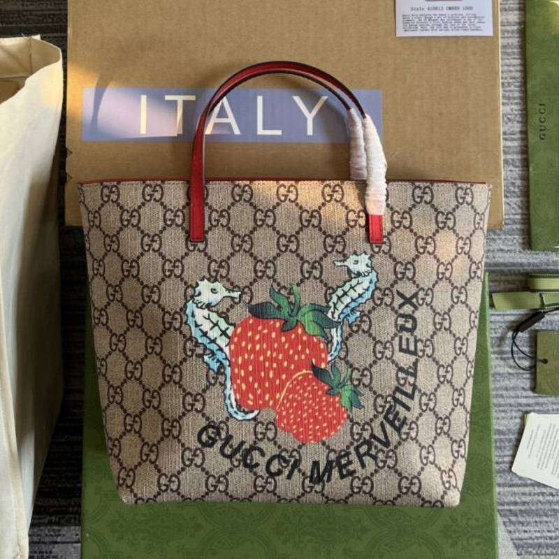 Not available in Japan Gucci GG Strawberry Replica Star Tote Bag gus78974