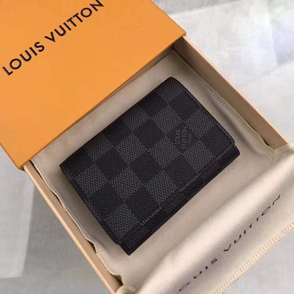 Louis Vuitton Wallet Replica Card Case Damier Leather Logo N63338 Louis Vuitton Wallet Replica Card Case Damier Leather Logo N63338