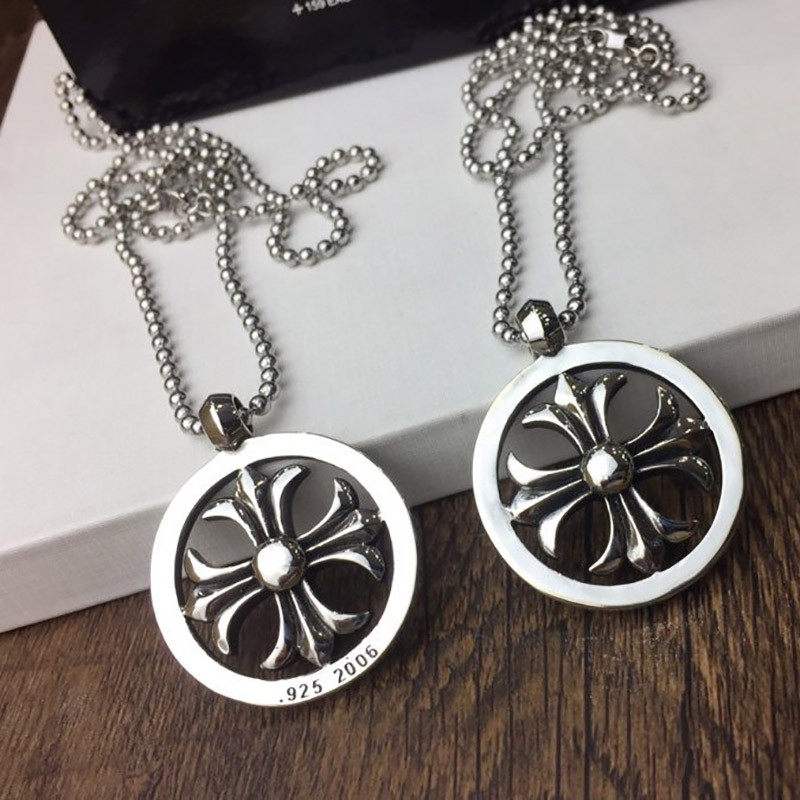 Very popular! Chrome Hearts Necklace Replica CH Cross Double-sided Ball Charm Kul42217