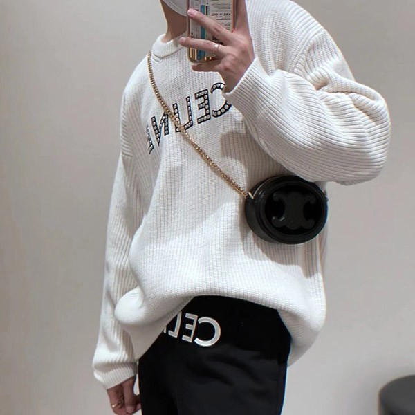 Very popular: Celine crew neck sweater replica white 2a68w