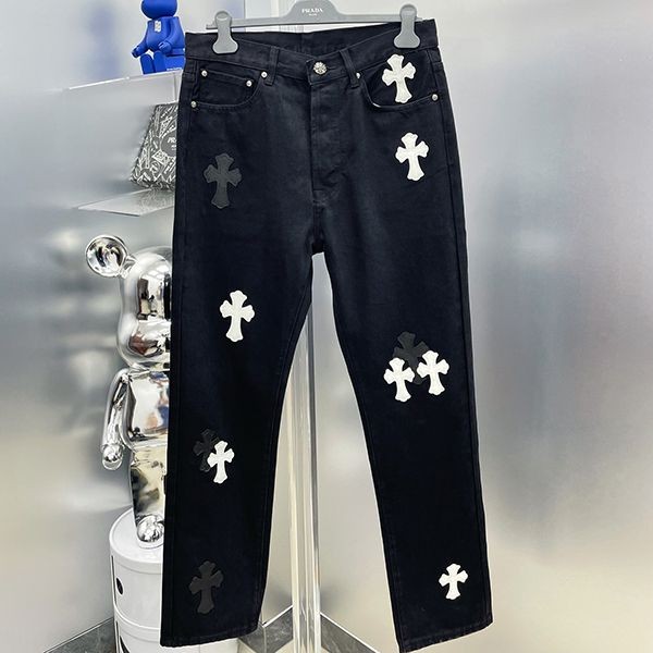 CHROME HEARTS Crosspatch Grade N Washed Denim Pants Kuu93785