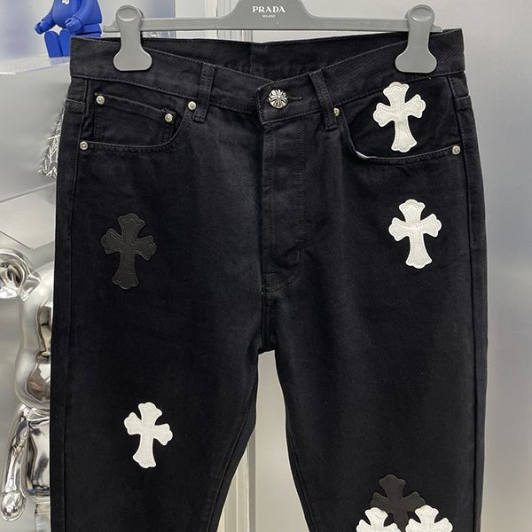 CHROME HEARTS Crosspatch Grade N Washed Denim Pants Kuu93785