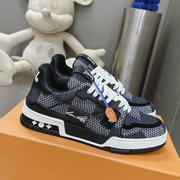 Louis Vuitton sneakers replica Damier denim logo Pharrell vux17475 Louis Vuitton sneakers replica Damier denim logo Pharrell vux17475