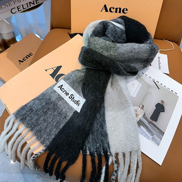 ◆Almost sold out!◆Acne Studios fake mohair check scarf acg00188