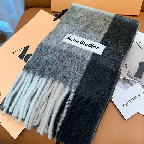 ◆Almost sold out!◆Acne Studios fake mohair check scarf acg00188
