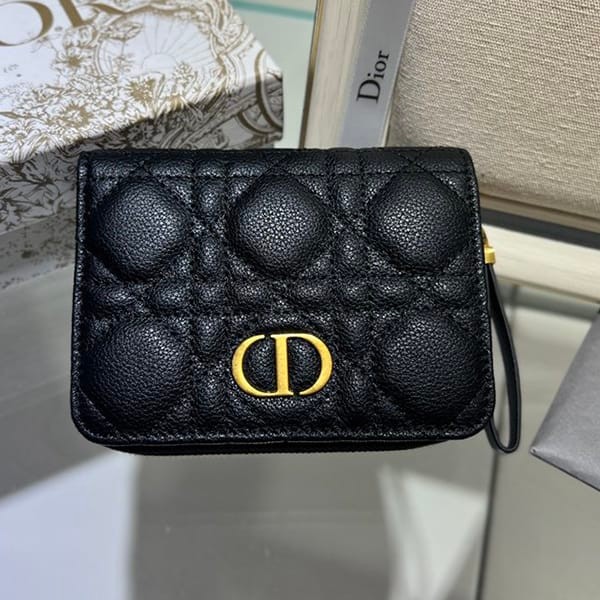 New design Lady Dior VOYAGEUR small zip coin case fake dek34487