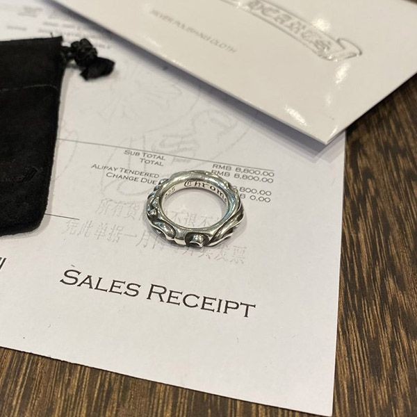 Extremely rare! Chrome Hearts replica scroll band ring Kuh11244 Extremely rare! Chrome Hearts replica scroll band ring Kuh11244